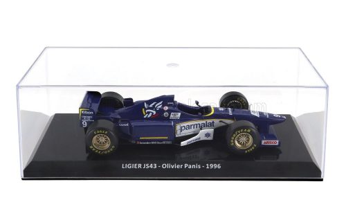 Edicola - LIGIER F1  JS43 N 9 SEASON 1996 OLIVIER PANIS - CON VETRINA - WITH SHOWCASE BLUE WHITE