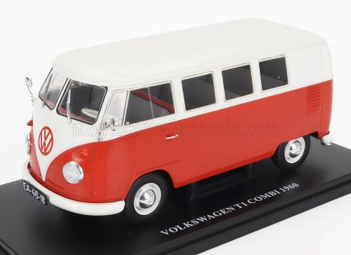 Edicola - VOLKSWAGEN T1 KOMBI MINIBUS 1960 RED WHITE