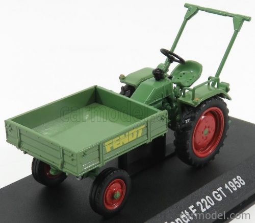 Edicola - Fendt F220Gt Tractor Truck 1958 - Con Vetrina - With Showcase Green Red