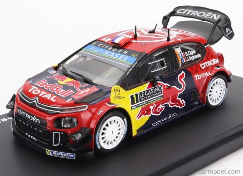 Edicola - Citroen C3 Wrc Team Total Wrt N 1 Winner Rally Montecarlo 2019 S.Ogier - J.Ingrassia Red Blue Yellow