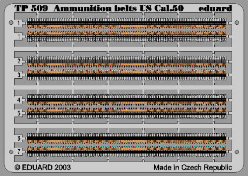 Eduard - Ammunition belts US Cal.50, Coloriert.