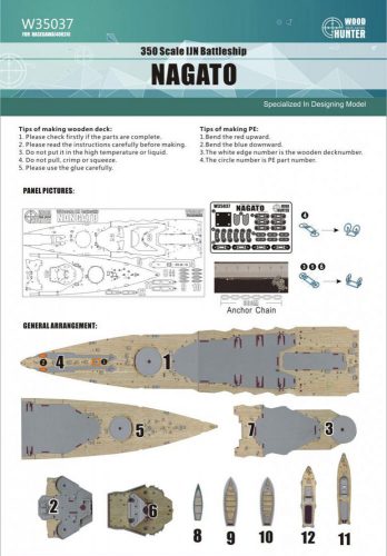 Flyhawk - IJN Navy Nagato Wood Deck