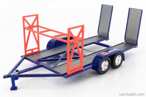 Gmp - Accessories Carrello Trasporto Auto 2-Assi - Car Transporter Trailer Union 76 Blue Orange Grey