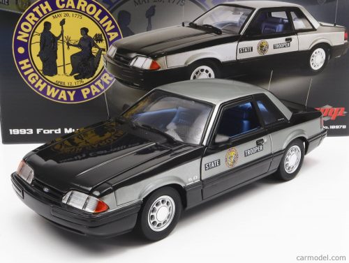 Gmp - Ford Usa Mustang 5.0L Ssp Police North Carolina Highway Patrol State Trooper 1993 Silver Black