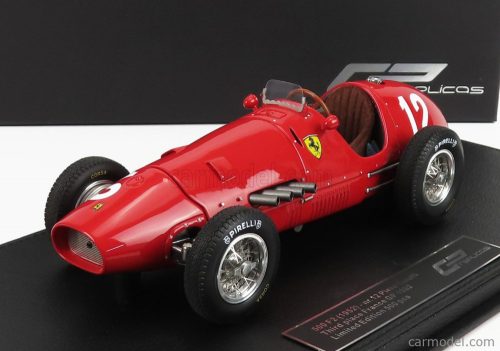 Gp-Replicas - Ferrari F1 500 F2 Scuderia Ferrari N 12 3Rd France Gp 1952 Piero Taruffi - Con Vetrina - With Showcase Red