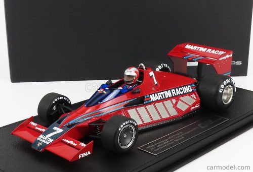 Gp-Replicas - Brabham F1 Bt46 Alfa Romeo Prototype Martini Racing N 7 Test Version (With Pilot Figure) 1977 John Watson - Con Vetrina - With Showcase Red