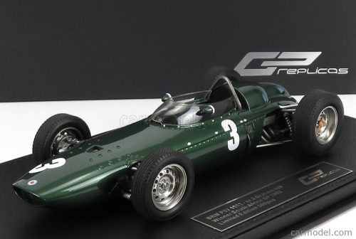 Gp-Replicas - Brm F1 P57 Brm Team N 3 Winner South Africa World Champion 1962 Graham Hill - Con Vetrina - With Showcase Green Met