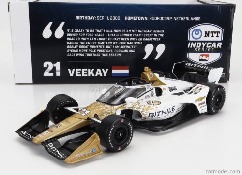 Greenlight - Chevrolet Team Ed Carpenter Racing N 21 Indianapolis Indy 500 Indycar Series 2023 R.Veekay White Gold