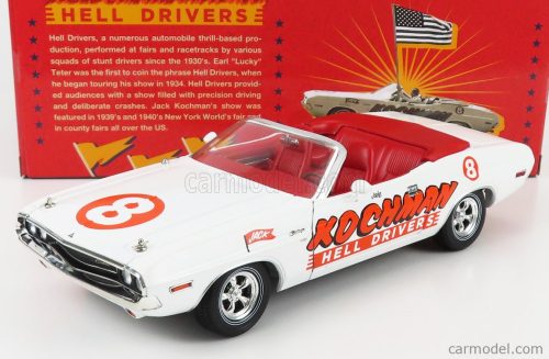 Greenlight - Dodge Challenger Convertibile Kochman Hell Drivers 1970 White Red