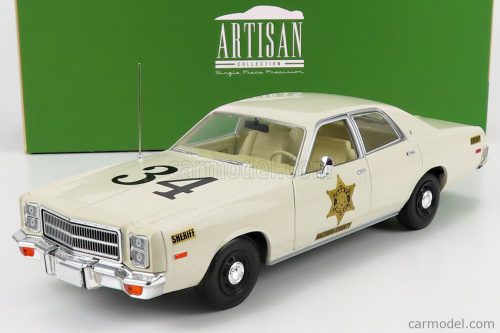 Greenlight - Plymouth Fury Hazzard Police Hazzard County 1977 White