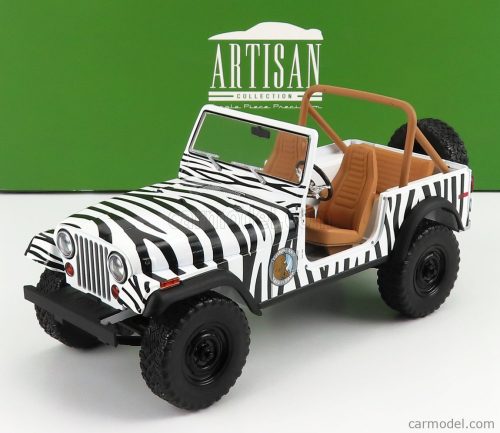 Greenlight - Jeep Cj-7 Open 1976 - When Nature Calls - Ace Ventura - Movie 1995 Black White