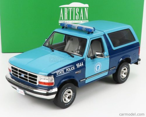 Greenlight - Ford Usa Bronco Xlt Massachusetts State Police 1996 2 Tone Blue