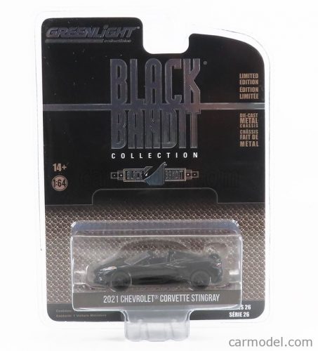 Greenlight - Chevrolet Corvette Stingray 2021 - Black Bandit Black