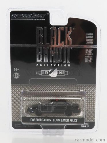 Greenlight - Ford Usa Taurus Police 1988 - Black Bandit Matt Black