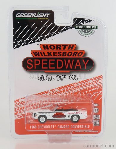 Greenlight - Chevrolet Camaro Cabriolet 1969 Offical Pace Car North Wilkesboro Speedway White