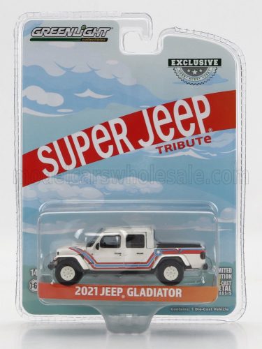 Greenlight - JEEP GLADIATOR PICK-UP SUPER JEEP TRIBUTE 2021 WHITE