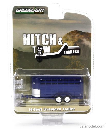 Greenlight - Trailer 14-Foot Livestock - Trasporto Animali Bestiame Blue