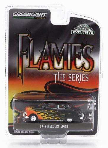 Greenlight - MERCURY EIGHT WITH FLAMES 1949 BLACK ORANGE