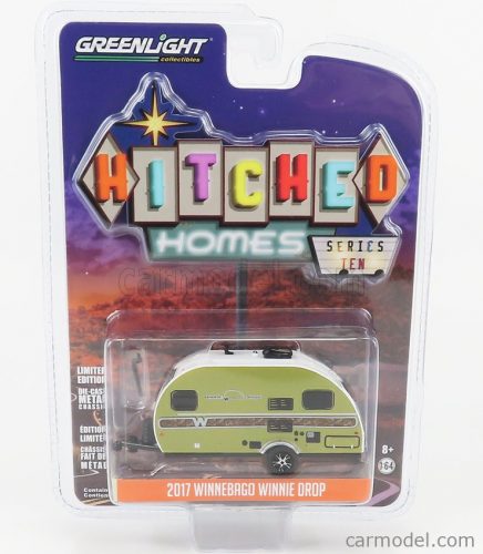 Greenlight - Trailer Winnebago Winnie Drop Roulotte 2017 Green