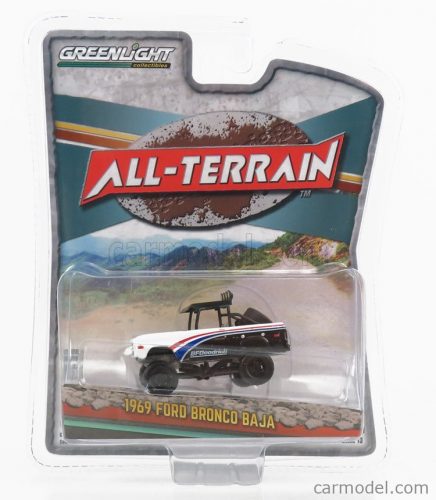 Greenlight - Ford Usa Bronco Baja Bfgoodrich 1969 White Blue