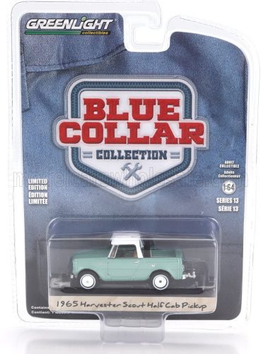 Greenlight - HARVESTER SCOUT HALF CAB PICK-UP 1965 GREEN MET WHITE