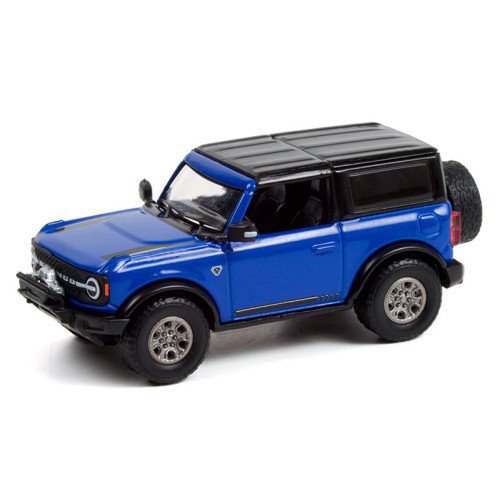 GREENLIGHT - Barrett-Jackson "Scottsdale Edition" Series 8 - 2021 Ford Bronco 2-Door VIN #001 (Lot #3008) - Lightning Blue with Navy Pier Interior Solid Pack