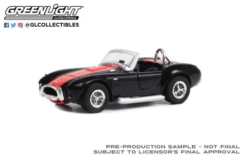 Greenlight - 1:64 Shelby Cobra 427 1965 (Lot #3002) - Black with Red Stripes - Barrett-Jackson 'Scottsdale Edition' Series 11 - GREENLIGHT