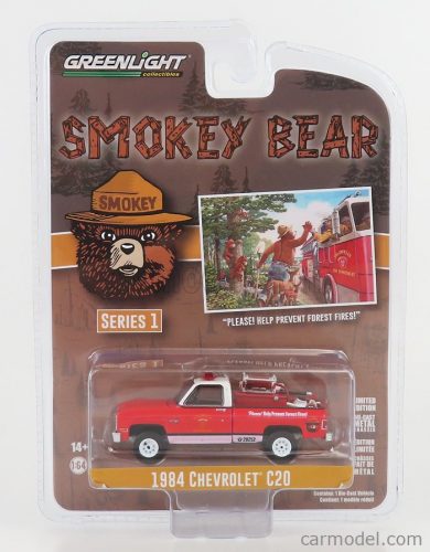 Greenlight - Chevrolet C-20 Pick-Up Fire Engine 1984 - Smokey Bear Red White