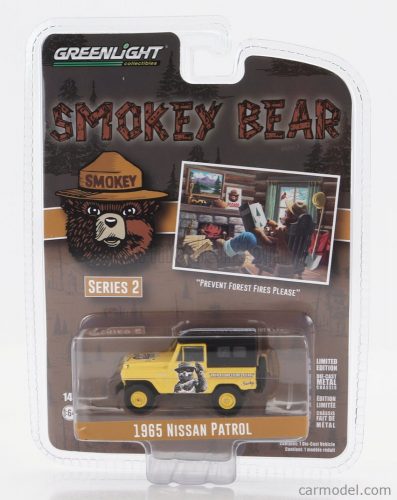 Greenlight - Nissan Patrol Closed 1965 - Smokey Bear Yellow Black