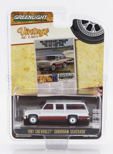 Greenlight - CHEVROLET SUBURBAN 1981 SILVER RED