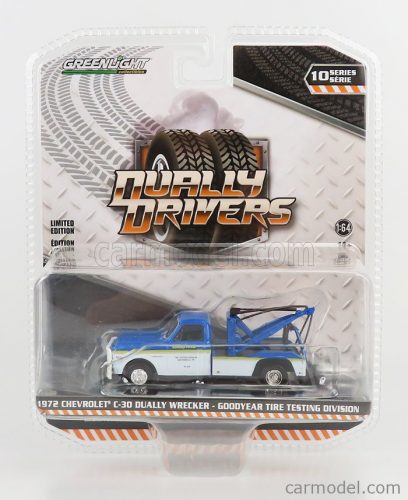 Greenlight - Chevrolet C-30 Truck Carro Attrezzi - Wrecker Road Service Goodyear 1972 White Blue