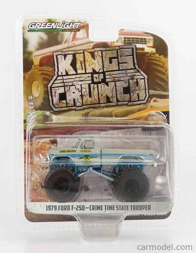 Greenlight - Ford Usa F-250 Pick-Up Bigfoot Monster Truck Crime Timestate Trooper 1979 Grey