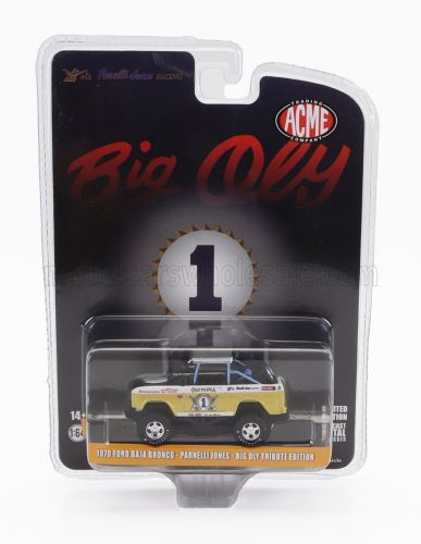 Greenlight - FORD USA BRONCO N 1 BAJA 1970 - BIG OLY TRIBUTE EDITION YELLOW MET BLACK