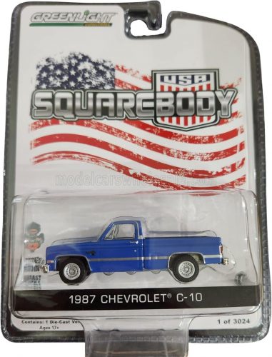 Greenlight - CHEVROLET C-10 PICK-UP 1987 BLUE