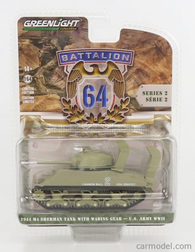 Greenlight - Tank M4 Sherman Usa Army World War Ii 1944 Military Sand