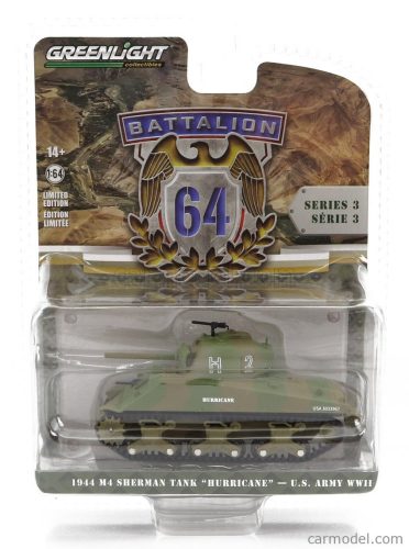 Greenlight - Tank M4 Sherman Usa Army War 1952 Military Camouflage