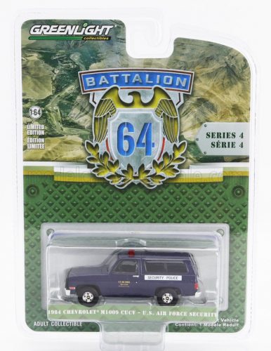 Greenlight - CHEVROLET M1009 CUCV USA AIR FORCE MILITARY POLICE 1984 BLUE