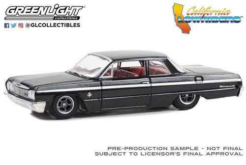 Greenlight - 1:64 Chevrolet Biscayne 1964 - Black with Red Interior - California Lowriders Series 4 - GREENLIGHT