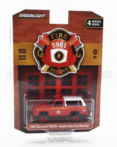 Greenlight - CHEVROLET M1009 ALASKA STATE FIRE ENGINE 1984 RED WHITE