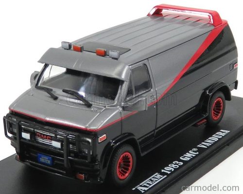 Greenlight - Gmc Vandura Cargo G.Series Van - A-Team - 1983 Black Red