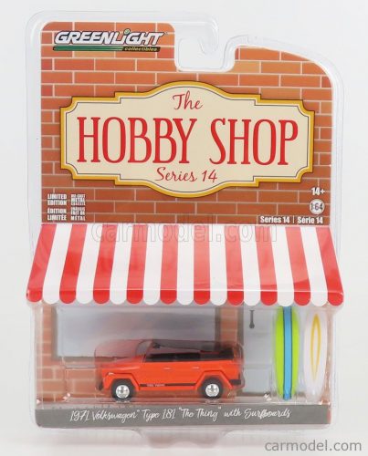 Greenlight - Volkswagen Type 181 The Thing With Surfboard 1971 Orange