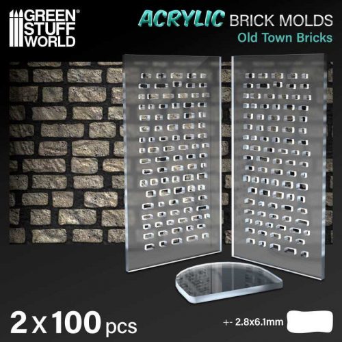 Green Stuff World - Acrylic molds - Old Bricks (pack x2)