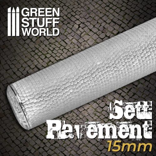 Green Stuff World - Rolling Pin SETT PAVEMENT (15 mm, for 1:144, 1:100, 1:72 scale)