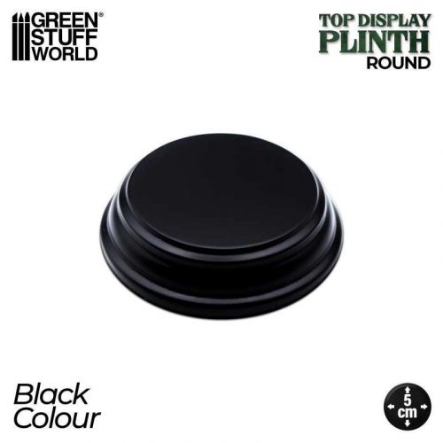 Green Stuff World - Round Wood display bases 5x5 cm - Black