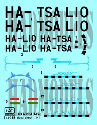 Had models - C-47/LI-2 MALÉV(HA-TSA, HA-LIO) NEW print  forEastern Express kit