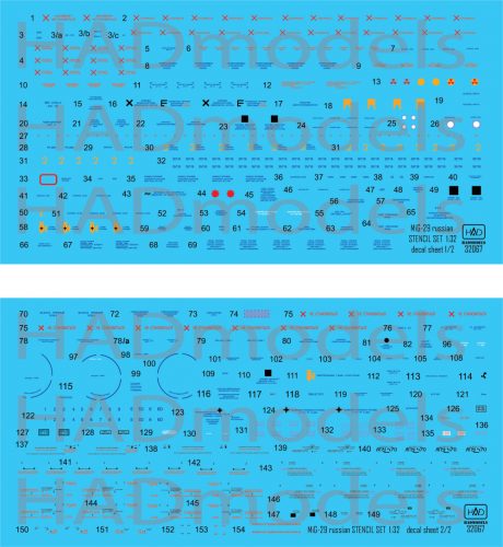 HAD models - MiG-29 Russian full stencil duble sheet