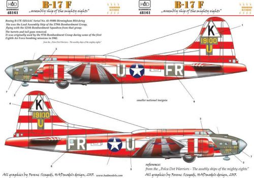 Had models - B-17E BirminghamBlitzkrieg  USAAF decal sheet1:48