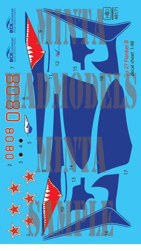 Had models - Su-27(Russian 08 shark)decal 1:48