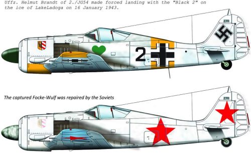 Had models - FW 190 A-4 (Black 2JG54; + Soviet captured painting) decal sheet 1: