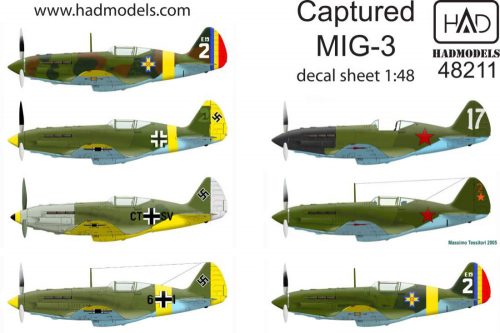 Had models - Captured MiG-3 decal sheet 1:48